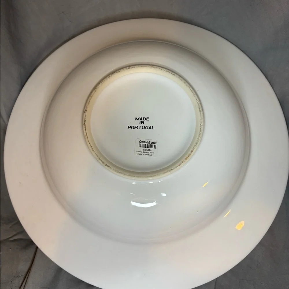 Vintage Crate&Barrel Trattoria Serving Bowl NWT 14 inches